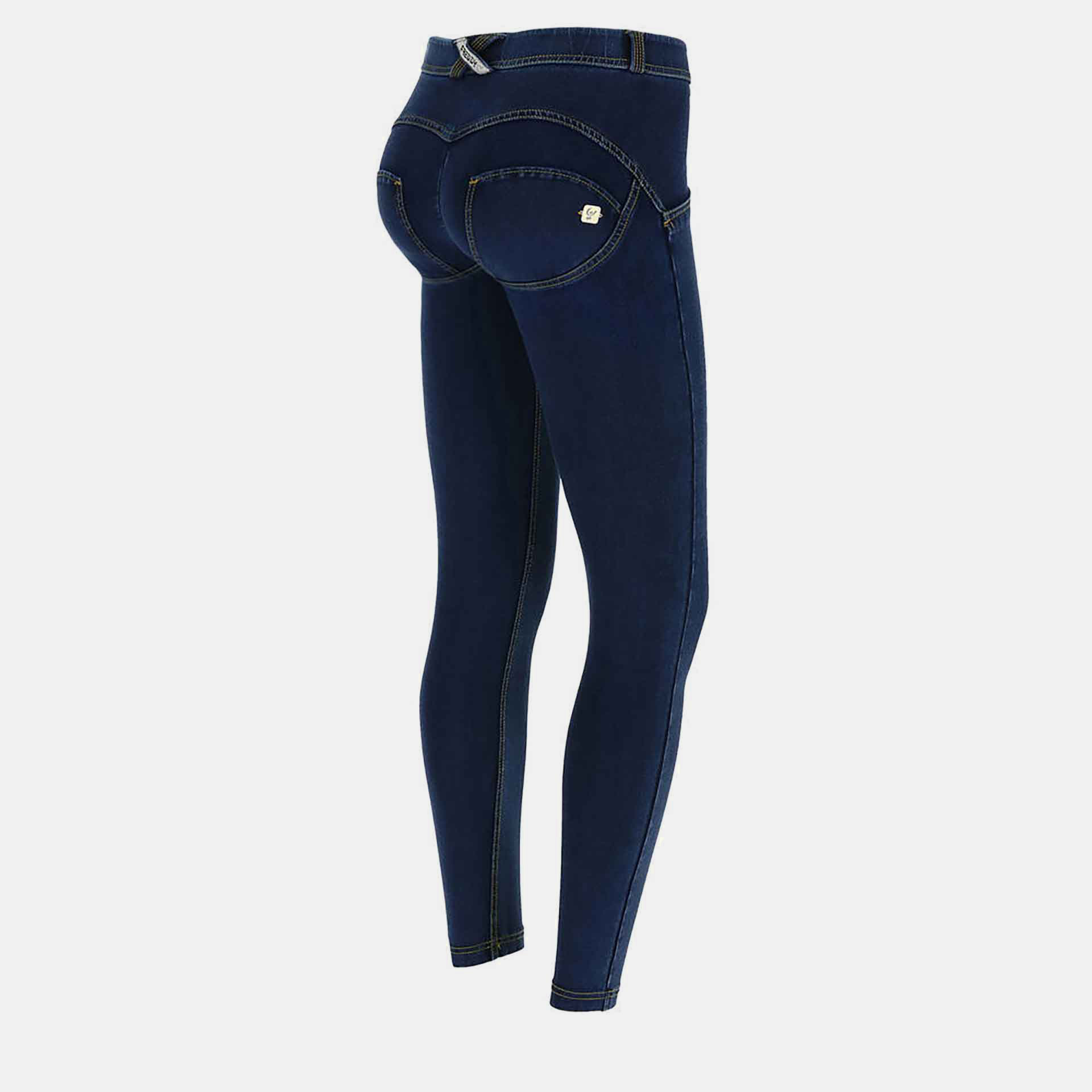 Freddy WR.UP Regular Waist Superskinny 7/8 Pants Dark Blue/Yellow Seams