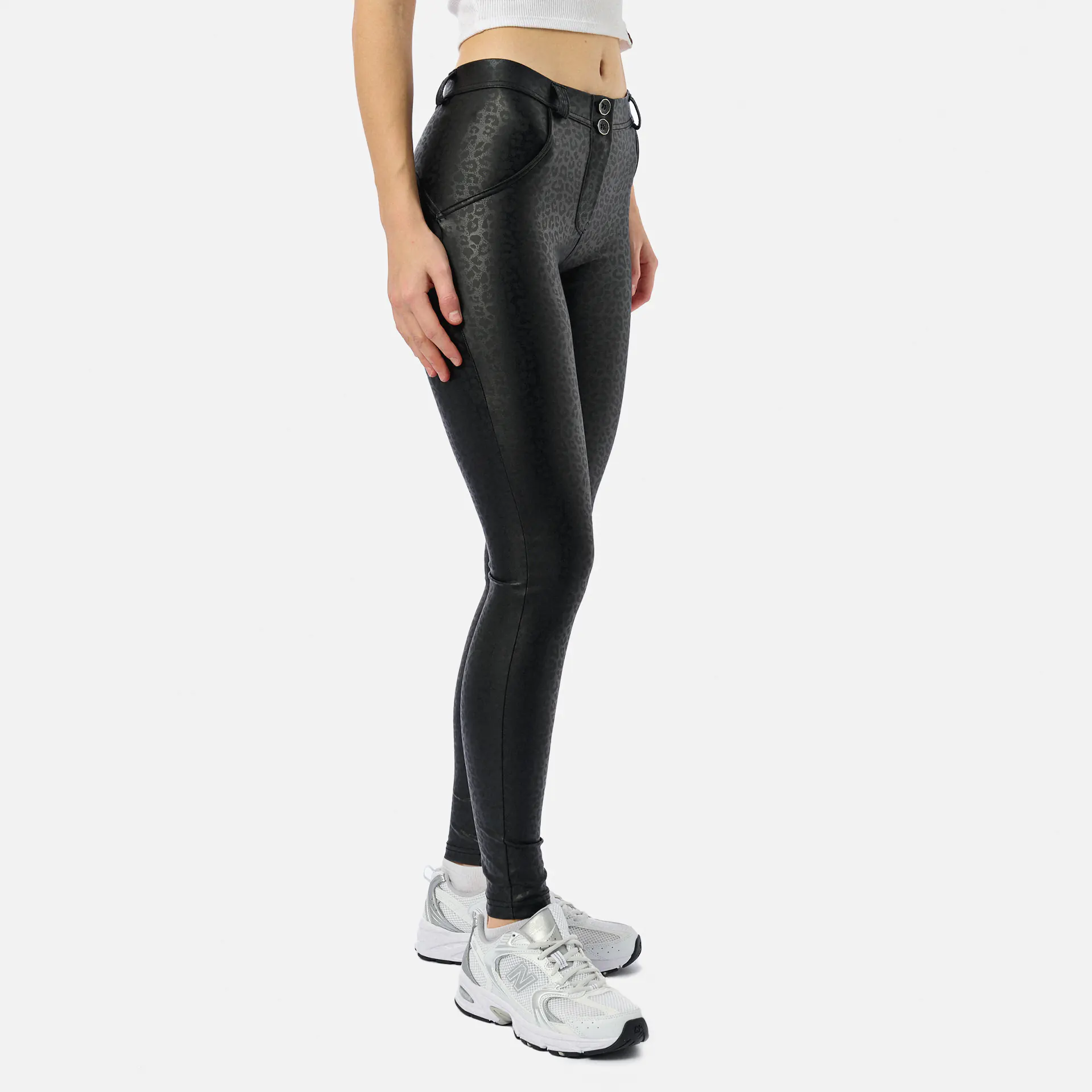 Freddy WR.UP® Push Up Pants Regular Waist Black Leo