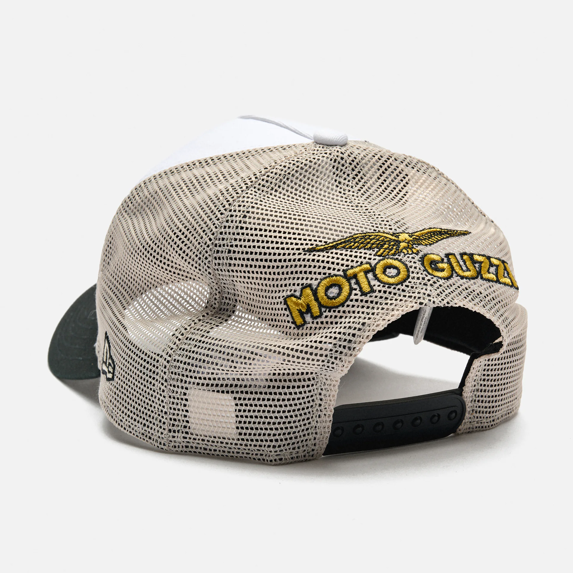 New Era Moto Guzzi Trucker Strapback Cap Stone 